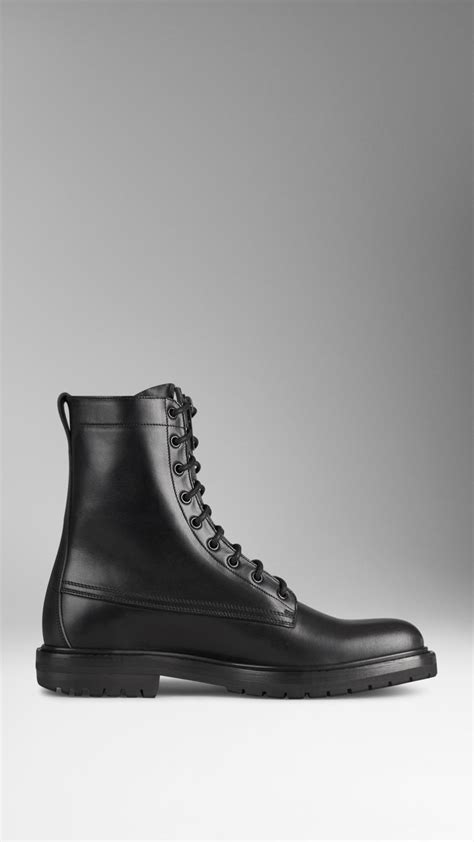 burberry boots leather|Burberry military boots.